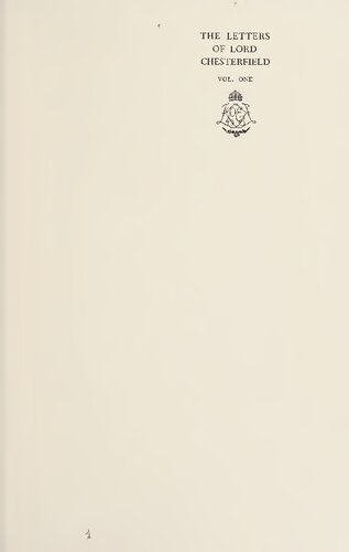 ﻿نامه های فیلیپ دورمر استانهوپ، چهارمین ارل چسترفیلد