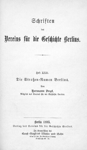 ﻿نام خیابان های برلین