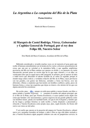 ﻿آرژانتین یا فتح ریودولا پلاتا شعر تاریخی