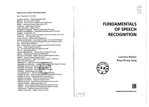 ﻿مبانی تشخیص گفتار