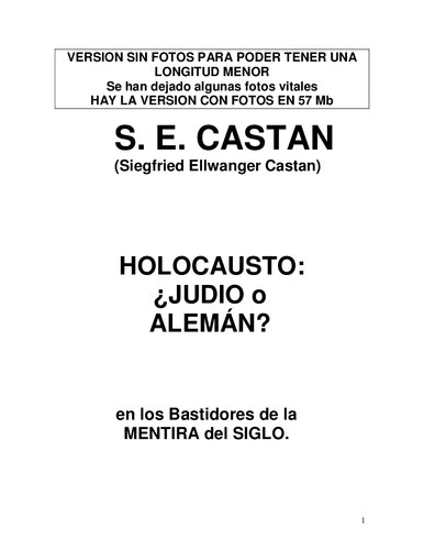 ﻿(Microsoft Word - S.E. Castan - Holocaust, Jew or German.doc)