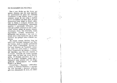 ﻿Coronelismo and Oligarchies، 1889-1943. باهیا در جمهوری اول