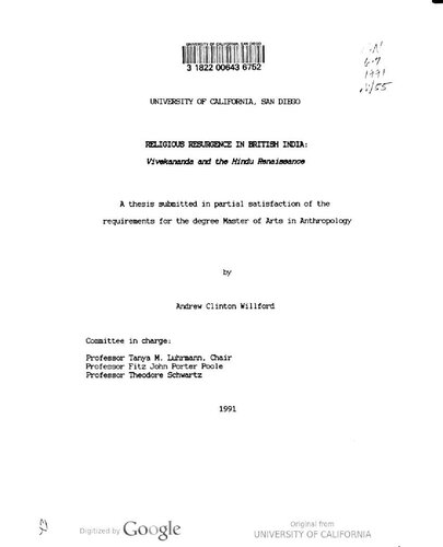 ﻿تجدید حیات مذهبی در هند بریتانیا: ویوکاناندا و رنسانس هندو