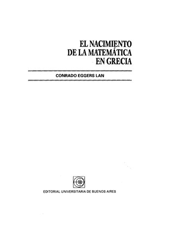 ﻿تولد ریاضیات در یونان