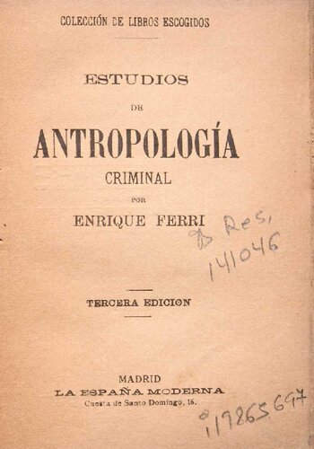 ﻿مطالعات انسان شناسی جنایی / انریکه فری