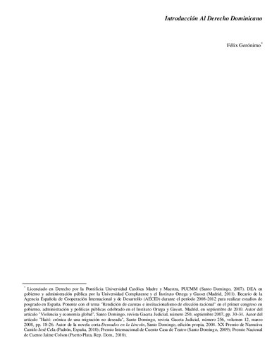 ﻿مقدمه ای بر حقوق دومینیکن