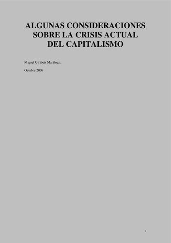 ﻿برخی ملاحظات در مورد بحران کنونی سرمایه داری