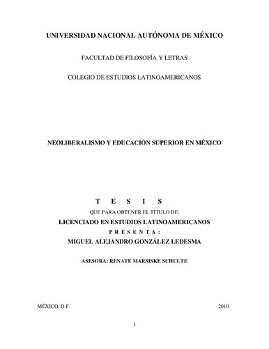 ﻿نئولیبرالیسم و ​​آموزش عالی در مکزیک