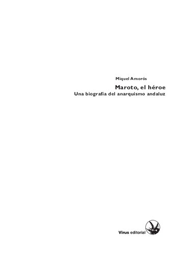 ﻿ماروتو، قهرمان: بیوگرافی آنارشیسم اندلس