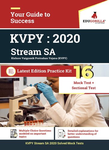 ﻿KVPY Stream SA 2020 16 تست ساختگی + تست مقطعی برای کلاس 11 Edugorilla