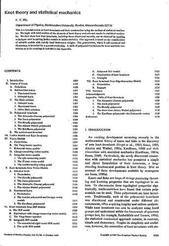 ﻿نظریه گره و مکانیک آماری