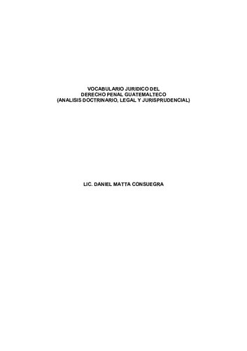 ﻿واژگان حقوقی حقوق کیفری گواتمالا