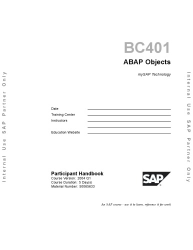 ﻿دوره های آموزشی SAP R/3 (BC 401 ABAP Objects)
