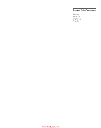 ﻿فن آوری های چوبی اضطراری: مواد، سازه ها، مهندسی، پروژه ها