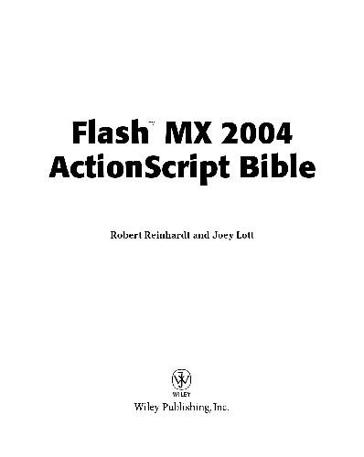 کتاب مقدس Macromedia Flash MX 2004 ActionScript Bible