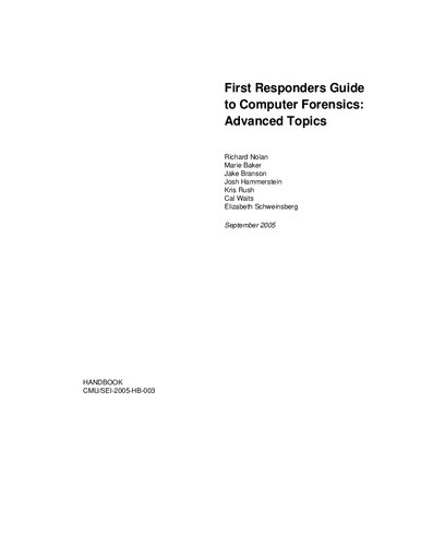 ﻿First Responders Guide to Computer Forensics: مباحث پیشرفته