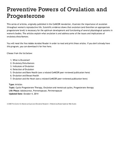 ﻿قدرت پیشگیری از تخمک گذاری و پروژسترون