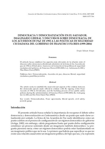 ﻿دموکراسی و دموکراسی در السالوادور