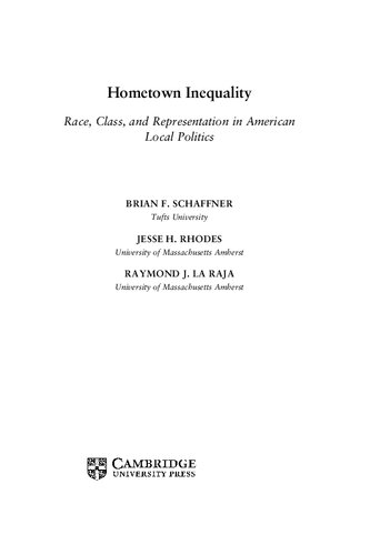 ﻿نژاد، طبقه، و نمایندگی نابرابری شهر زادگاه در سیاست محلی آمریکا