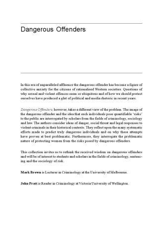 ﻿مجرمان خطرناک: مجازات و نظم اجتماعی