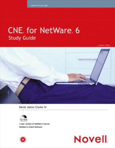 ﻿راهنمای مطالعه CNE for Netware 6: CD-ROM شامل؛ نسخه 3 کاربره سرور NetWare 6 ؛ نرم افزار سرویس گیرنده NetWare 6 