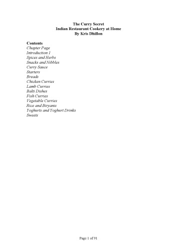 ﻿راز کاری: آشپزی رستوران هندی در خانه