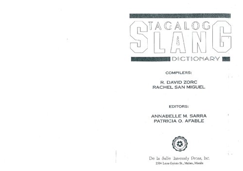 ﻿فرهنگ لغت عامیانه تاگالوگ