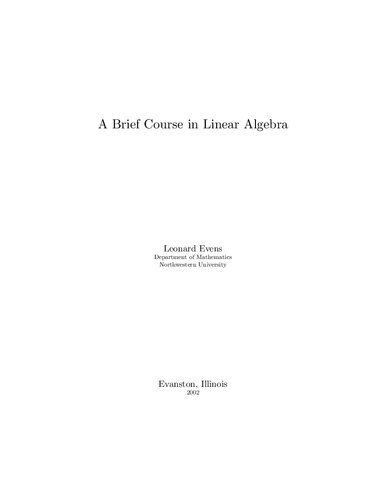 ﻿دوره مختصری در جبر خطی