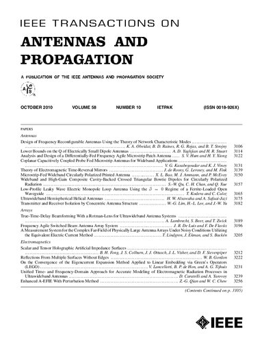 ﻿تراکنش های IEEE روی آنتن ها و انتشار