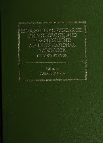 ﻿تحقیق آموزشی، روش شناسی و اندازه گیری: کتابچه راهنمای بین المللی