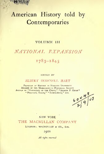 ﻿گسترش ملی، 1783-1845