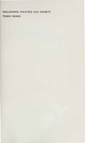 ﻿فلسفه، سیاست و جامعه: سری سوم
