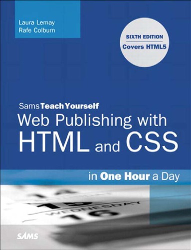 ﻿Sams به خودتان آموزش انتشار وب با HTML و CSS را در یک ساعت در روز آموزش دهید