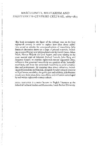 ﻿مردانگی، نظامی گری و فرهنگ قرن هجدهم، 1689-1815