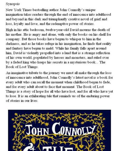 ﻿کتاب چیزهای گمشده نوشته جان کانولی