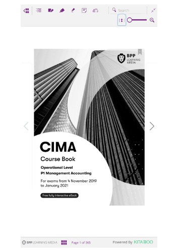 ﻿کتاب دوره CIMA سطح عملیاتی حسابداری مدیریت P1 - کتاب درسی کامل PDF [ ed.]