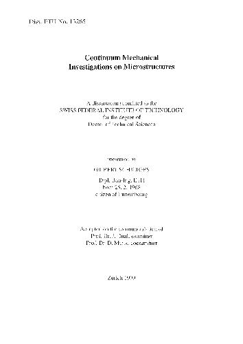 دستگاه مستمر مكانيك در مورد ريزساختارها