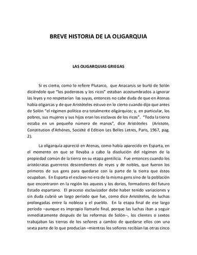 ﻿تاریخچه مختصر الیگارش