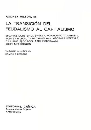 ﻿گذار از فئودالیسم به سرمایه داری