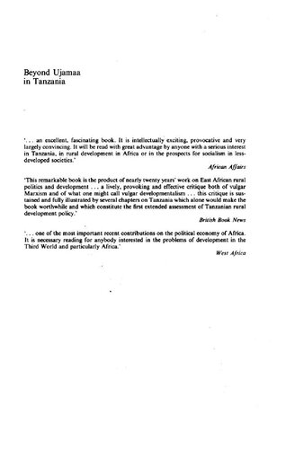 ﻿فراتر از ujamaa در تانزانیا: توسعه نیافتگی و دهقانان اسیر نشده
