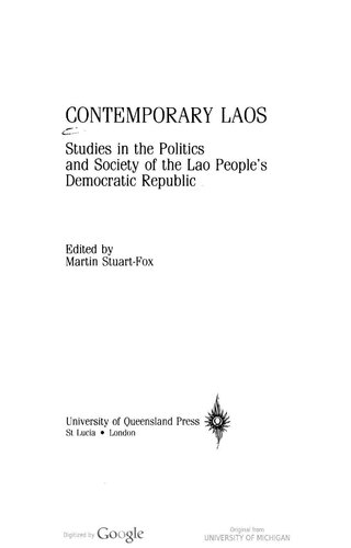 ﻿لائوس معاصر: مطالعات در سیاست و جامعه جمهوری دموکراتیک خلق لائوس
