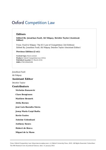 ﻿Faull and Nikpay، قانون رقابت اتحادیه اروپا