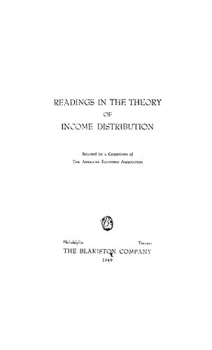 ﻿خواندنی در نظریه توزیع درآمد