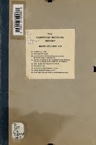 ﻿تاریخ قرون وسطی کمبریج؛ هشتم. نقشه ها