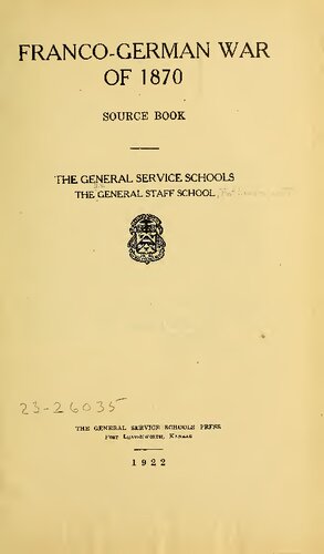 ﻿جنگ فرانسه و آلمان 1870. کتاب منبع