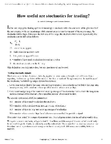 ﻿استوکاستیک چقدر برای معاملات مفید است؟