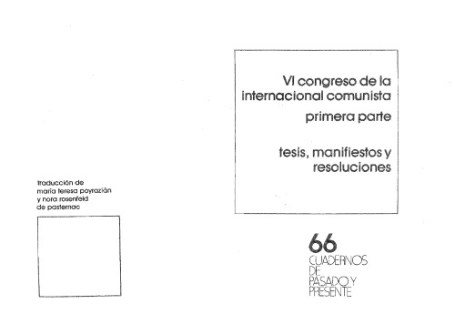 ﻿کنگره ششم انترناسیونال کمونیستی - قسمت اول