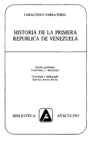 ﻿تاریخ اولین جمهوری ونزوئلا