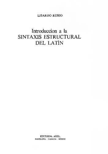 ﻿مقدمه ای بر نحو ساختاری زبان لاتین