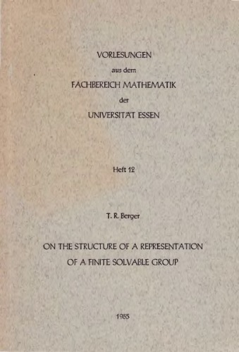 ﻿در ساختار یک نمایش از یک گروه قابل حل محدود